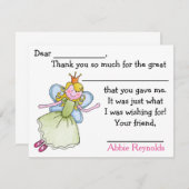 Die süßen feenhaften Arten füllen danken Ihnen Dankeskarte (Vorne/Hinten)