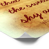 Die süßeste Blume - William Wordsworth Zitat Poster (Ecke)