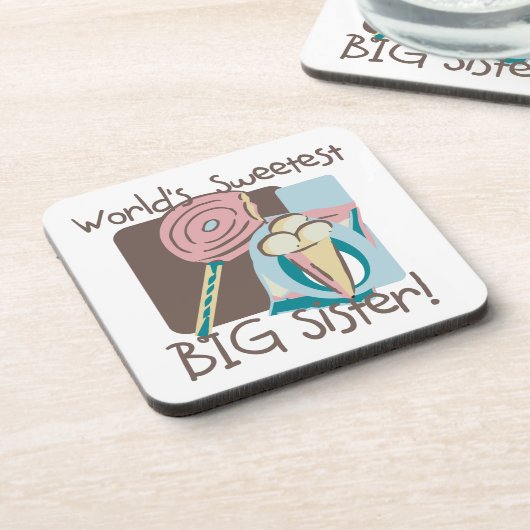 Die süßeste große Schwester der Welt Getränkeuntersetzer (Linke Seite)