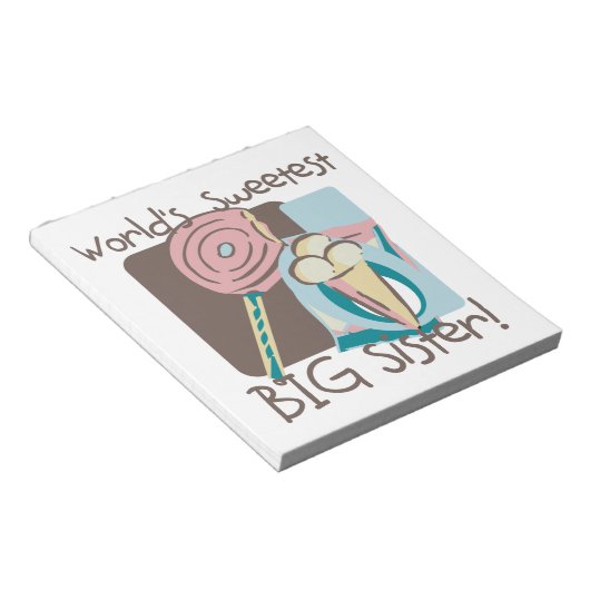 Die süßeste große Schwester der Welt Notizblock (angewinkelt)