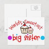 Die süßeste große Schwester der Welt Postkarte (Vorne/Hinten)