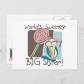 Die süßeste große Schwester der Welt Postkarte (Vorne/Hinten)
