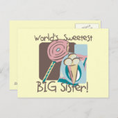 Die süßeste große Schwester der Welt Postkarte (Vorne/Hinten)