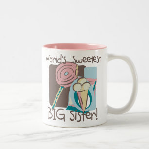 Die süßeste große Schwester der Welt Zweifarbige Tasse