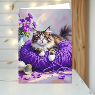 Die süßeste Katzen Geburtstagskarte für sie Karte