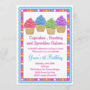 Die süßeste Kuchen-Geburtstags-Einladung Einladung