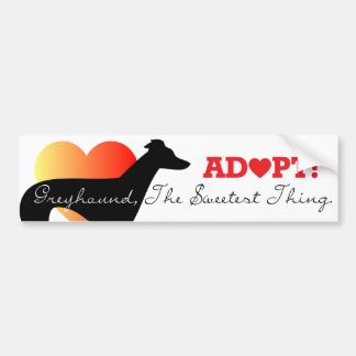 Die süßeste Sache ADOPTIEREN Autoaufkleber