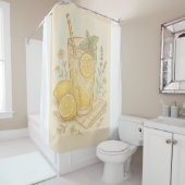 Die süßeste Sip Pastel Lemonade Illustration Duschvorhang (Beispiel)