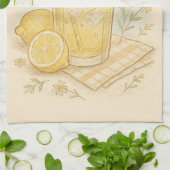Die süßeste Sip Pastel Lemonade Illustration Geschirrtuch (Gefaltet)