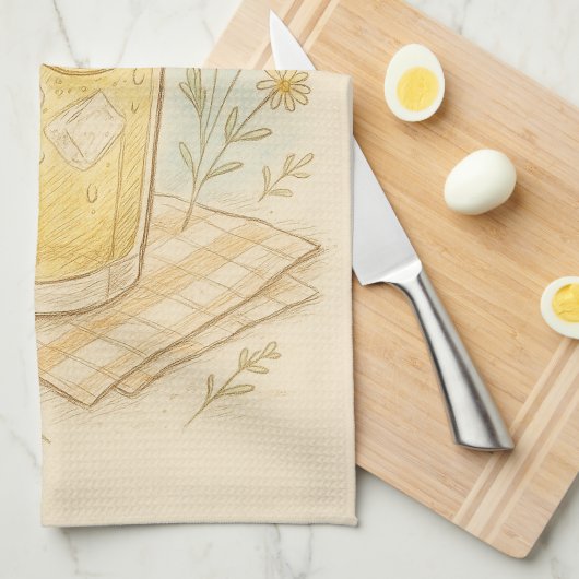 Die süßeste Sip Pastel Lemonade Illustration Geschirrtuch (Viertel Falte)