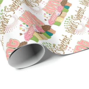 Die süßeste Tante Cupcake Edition Pattern der We Geschenkpapier