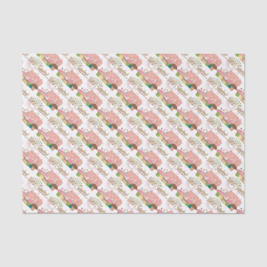 Die süßeste Tante Cupcake Pattern der Welt Seidenpapier (Vorderseite)