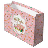 Die süßeste Tante der Welt Große Geschenktüte (Rückseite Schrägansicht)