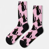 Die süßesten schwarzen Katzensocken als Geschenk f Socken (Linkes Detail)