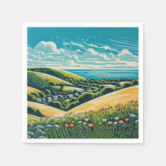 Die Sussex Downs Serviette (Vorderseite)