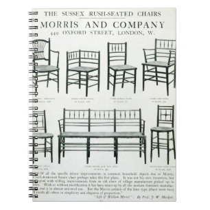 Die Sussex Eile-Sitzstühle, gemacht von Morris un Notizblock