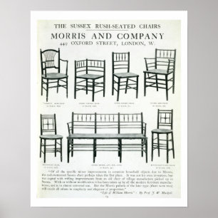 Die Sussex Eile-Sitzstühle, gemacht von Morris und Poster