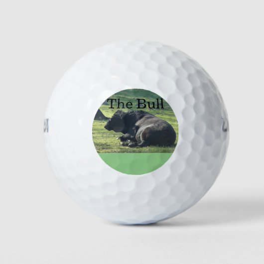 Die Sutter Buttes Mountain bietet den Bull Foto Go Golfball (Vorderseite)