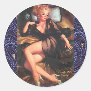 Die Suzette-Aufkleber Runder Aufkleber