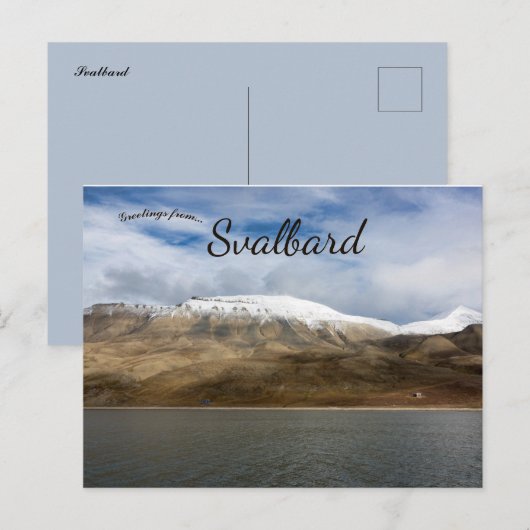 Die Svalbard-Inseln Postkarte (Vorne/Hinten)