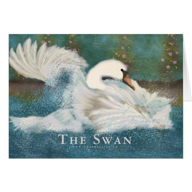 DIE SWAN ~ Grußkarte (Vorderseite (Horizontal))