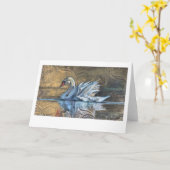 Die Swan-Malerei Karte (Gelbe Blume)