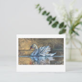 Die Swan-Malerei Postkarte (Stehend Vorderseite)