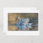 Die Swan-Malerei Postkarte (Vorne/Hinten)