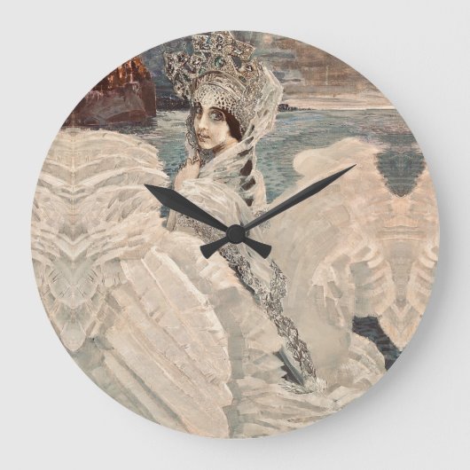 Die Swan Princess Große Wanduhr (Vorderseite)