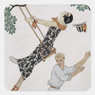 Die Swing der 1920er Quadratischer Aufkleber