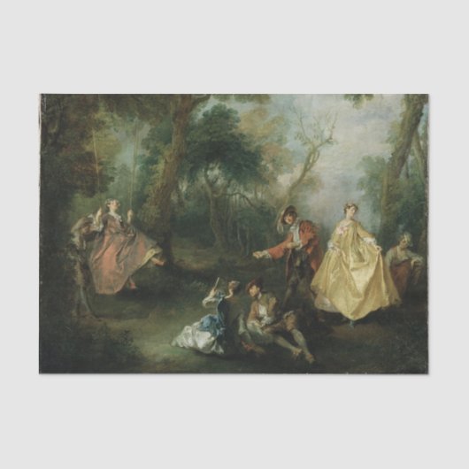 Die Swing von Nicolas Lancret Seidenpapier (Vorderseite)