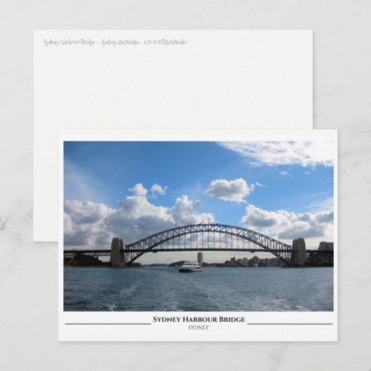 Die Sydney Harbour Bridge Postkarte (Vorne/Hinten)
