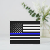 Die symbolische bläuliche Flagge der blauen Linie Postkarte (Stehend Vorderseite)