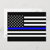 Die symbolische bläuliche Flagge der blauen Linie Postkarte (Vorne/Hinten)