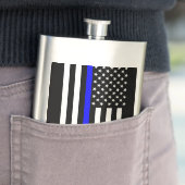 Die symbolische bläuliche Flagge der USA Flachmann (Beispiel)