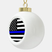 Die symbolische bläuliche Flagge der USA Keramik Kugel-Ornament (Rechts)