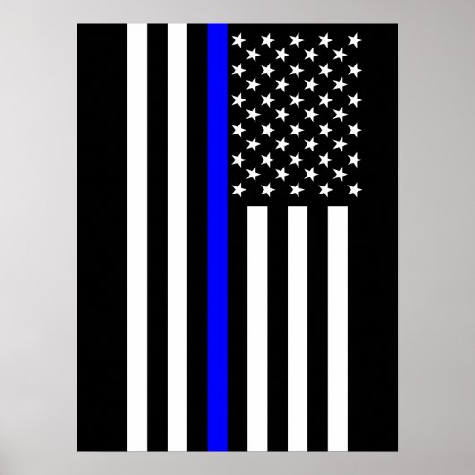 Die symbolische bläuliche Flagge der USA Poster (Vorne)