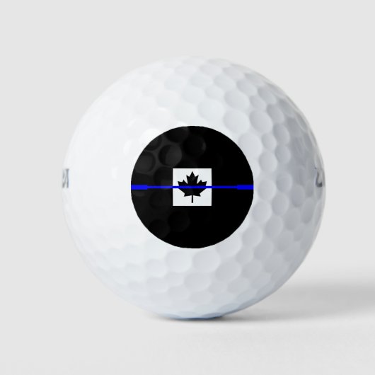 Die symbolische dünne blaue Linie auf kanadischer Golfball (Vorderseite)