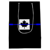Die symbolische dünne blaue Linie auf kanadischer Mittlere Geschenktüte (Rückseite)