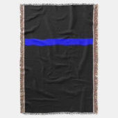 Die symbolische dünne blaue Linie auf schwarz Decke (Vorderseite Vertikal)