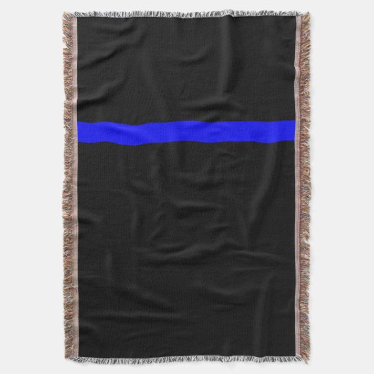 Die symbolische dünne blaue Linie auf schwarz Decke (Vorderseite Vertikal)