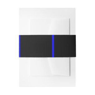 Die symbolische dünne blaue Linie auf schwarz Einladungsbanderole