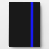 Die symbolische dünne blaue Linie auf schwarz Fotoplatte (Vorderseite)