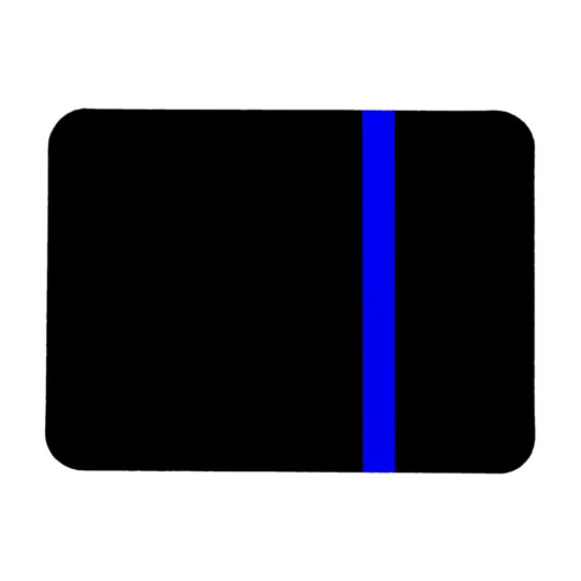 Die symbolische dünne blaue Linie auf schwarz Magnet (Horizontal)