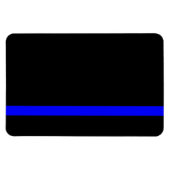 Die symbolische dünne blaue Linie auf schwarz Magnet (Horizontal)