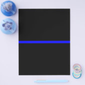 Die symbolische dünne blaue Linie auf solidem Schw Flyer (Einzeln)