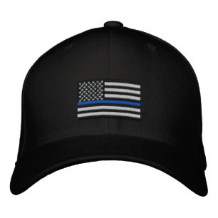 Die symbolische dünne blaue Linie auf US-Flagge Bestickte Baseballkappe