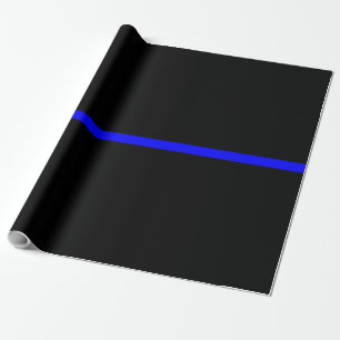 Die symbolische dünne blaue Linie horizontal schwa Geschenkpapier