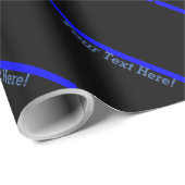 Die symbolische dünne blaue Linie personalisieren Geschenkpapier (Rolleneckpunkt)