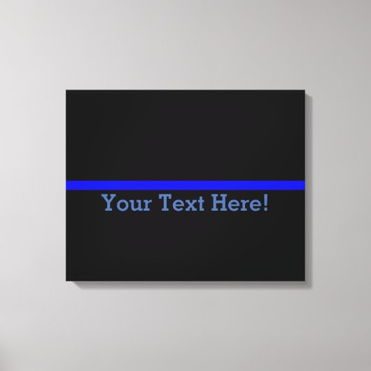 Die symbolische dünne blaue Linie personalisieren Leinwanddruck (Vorderseite)